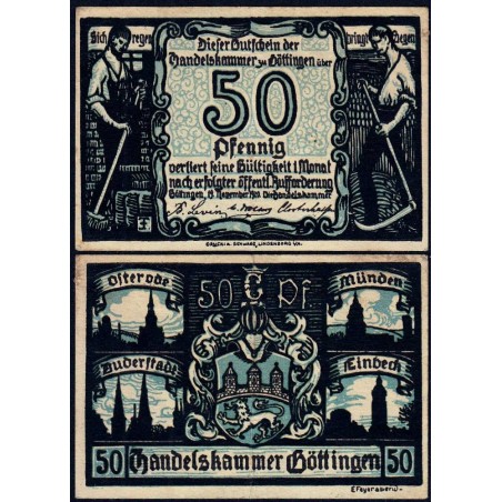 Allemagne - Notgeld - Göttingen - 50 pfennig - 19/11/1920 - Etat : SUP