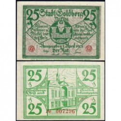 Allemagne - Notgeld - Goldberg - 25 pfennig - 01/04/1921 - Etat : SPL