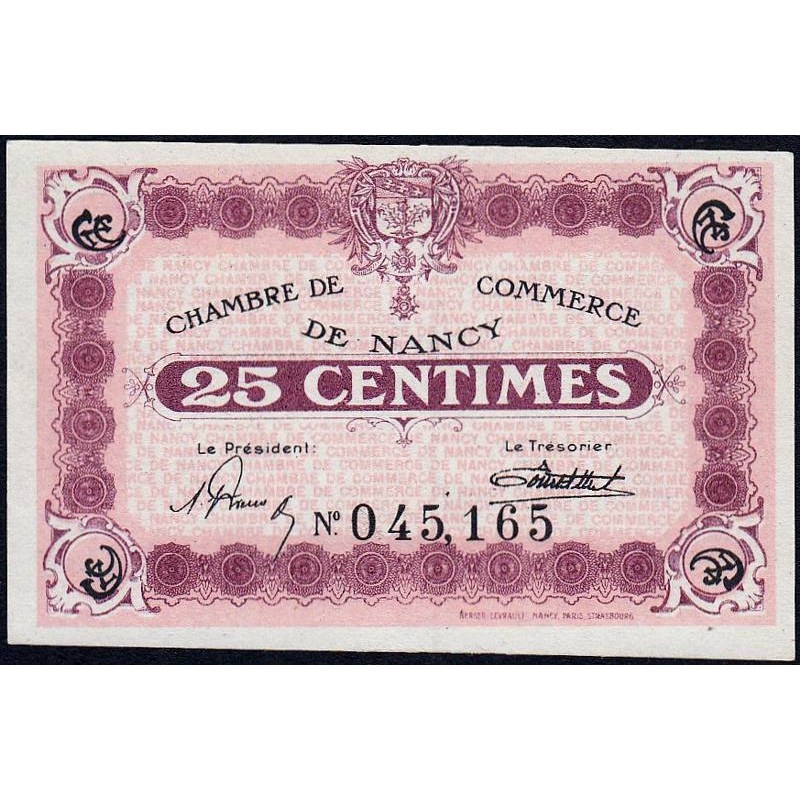 Nancy - Pirot 87-62 - 25 centimes - Sans date - Etat : NEUF