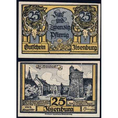 Allemagne - Notgeld - Ilsenburg - 25 pfennig - 01/06/1921 - Etat : NEUF