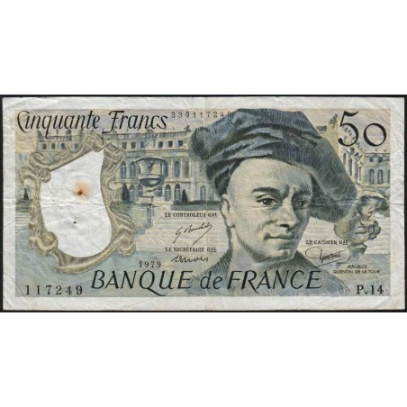 F 67-04 - 1979 - 50 francs - Quentin de la Tour - Série P.14 - Etat : TB+