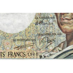 F 70-08 - 1988 - 200 francs - Montesquieu - Série G.058 - Etat : TB