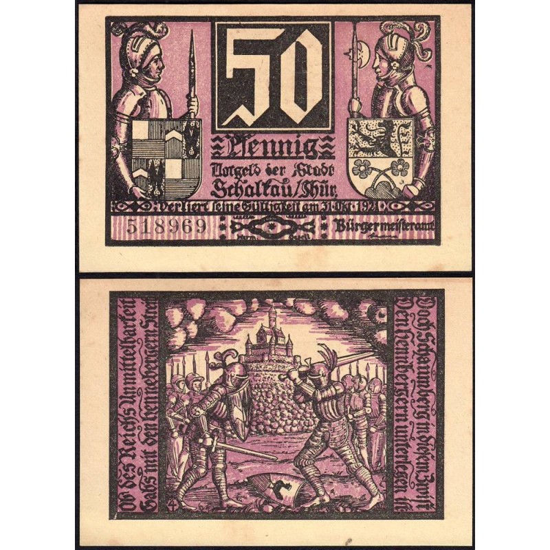 Allemagne - Notgeld - Schalkau - 50 pfennig - Série 4 - 1921 - Etat : SPL