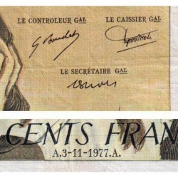 F 71-17 - 03/11/1977 - 500 francs - Pascal - Série J.74 - Etat : TB