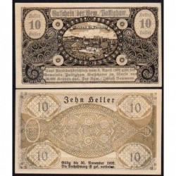 Autriche - Notgeld - Pattigham - 10 heller - 03/04/1920 - Etat : SPL