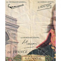 F 51-09 - 04/07/1957 - 10000 francs - Bonaparte - Série F.87 - Etat : TTB-